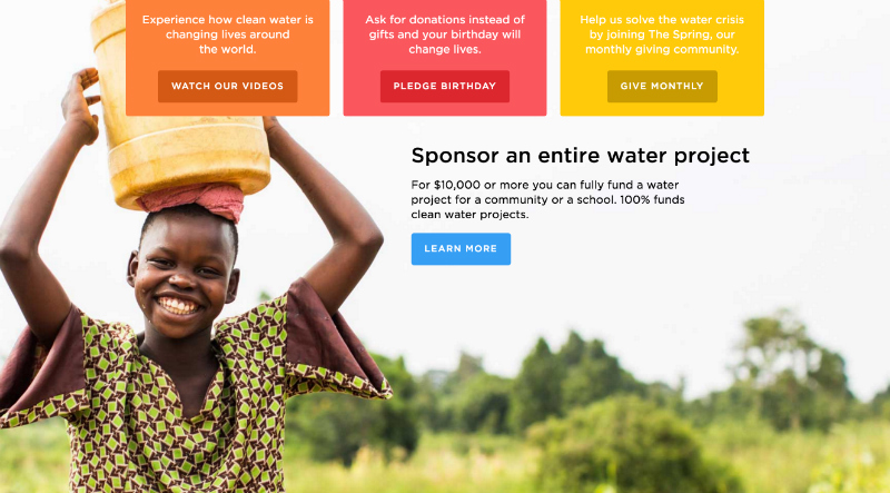 Charity Water Website