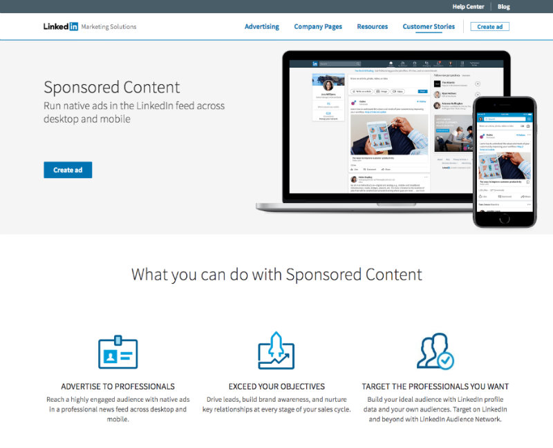 LinkedIn Sponsored Content