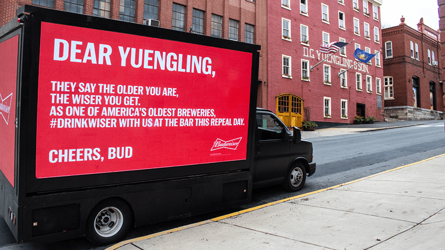 Budweiser billboard