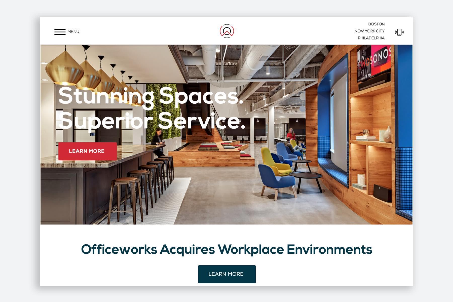 Officeworks rebranding example