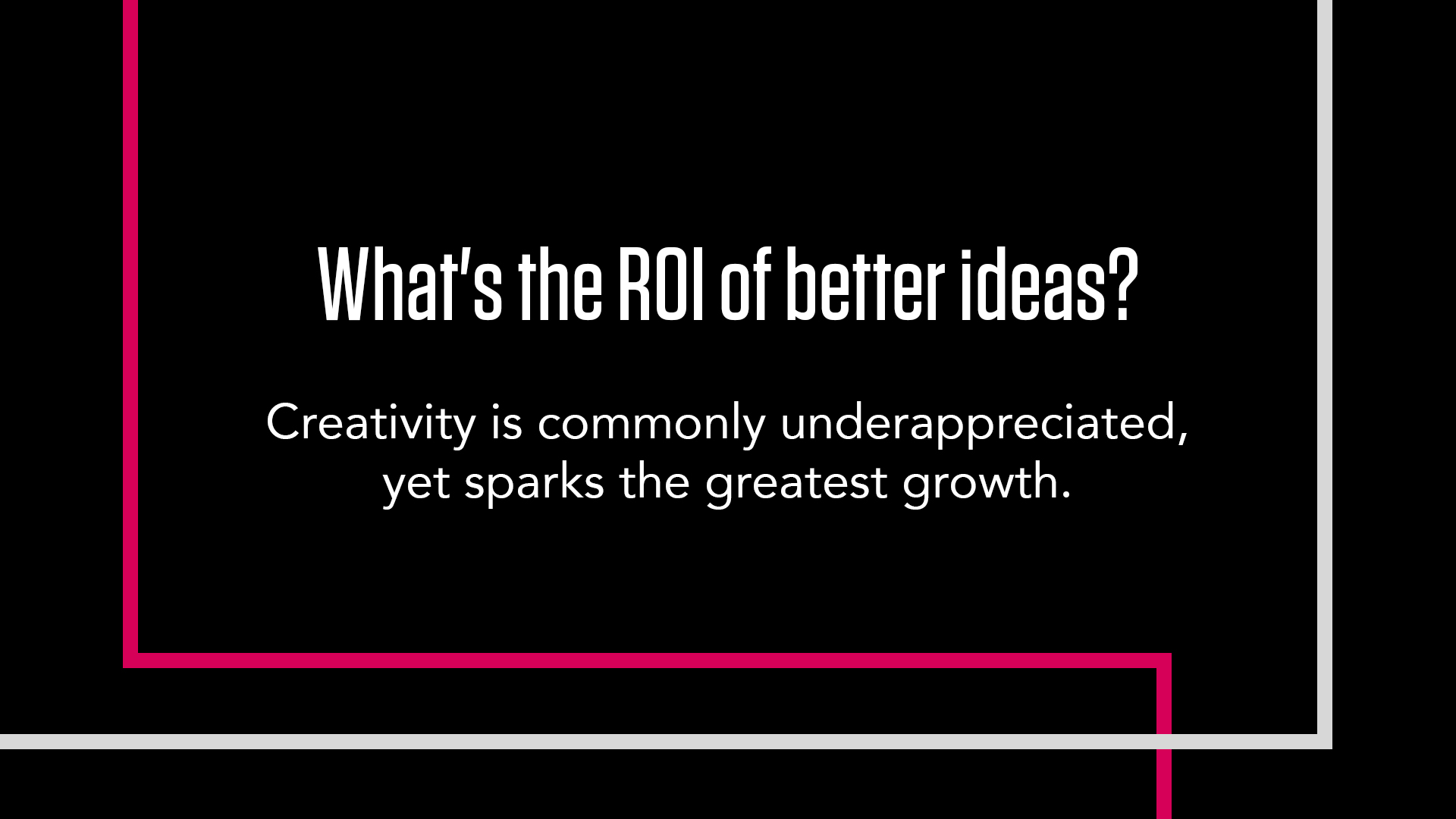 What's the ROI of better ideas?