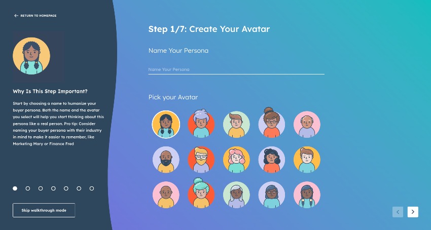 Make My Persona Tool by HubSpot