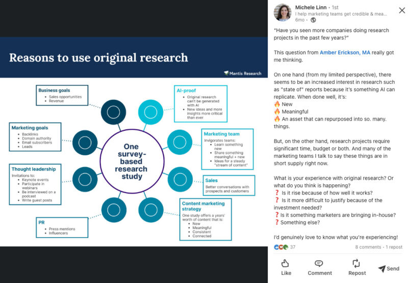 Michelle Lin reasons to use original research