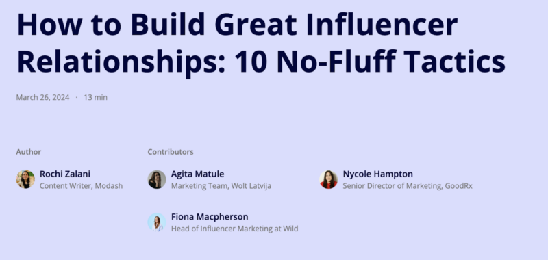 how to build great influencer relationships article