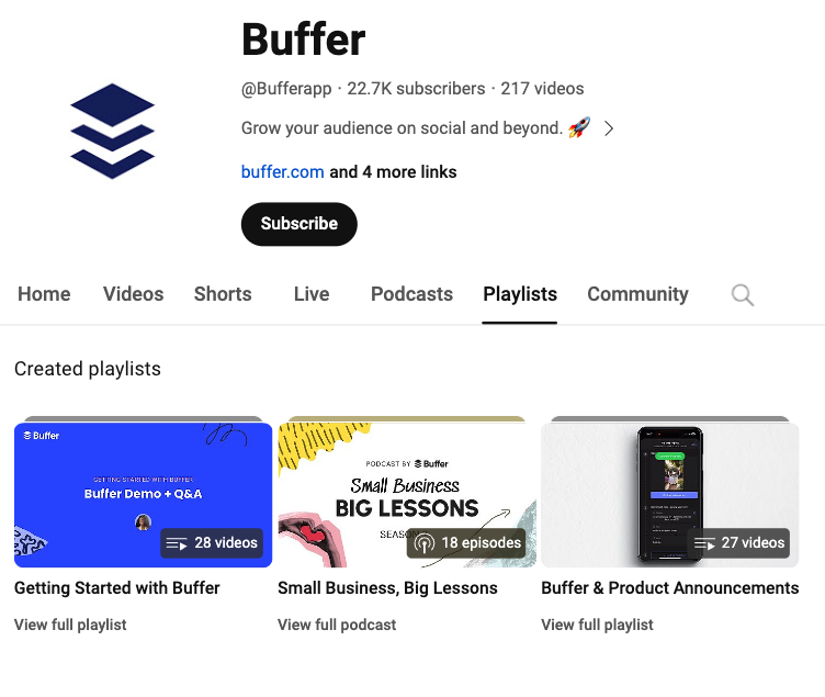 buffer youtube profile picture