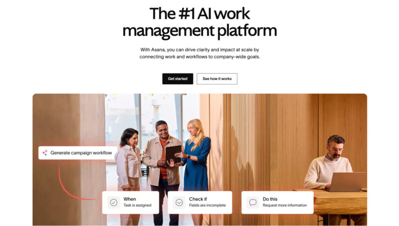 asana ai work management platform