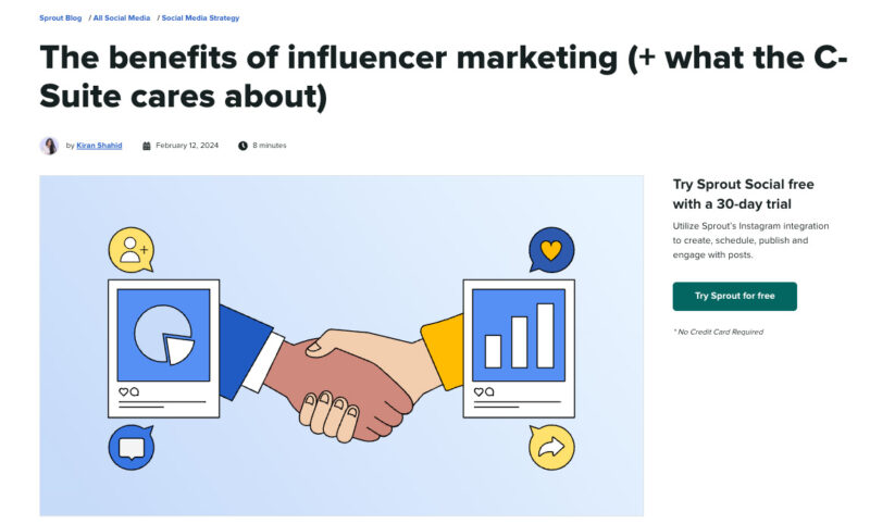 the benefits of influencer marketing - what C Suite cares about
