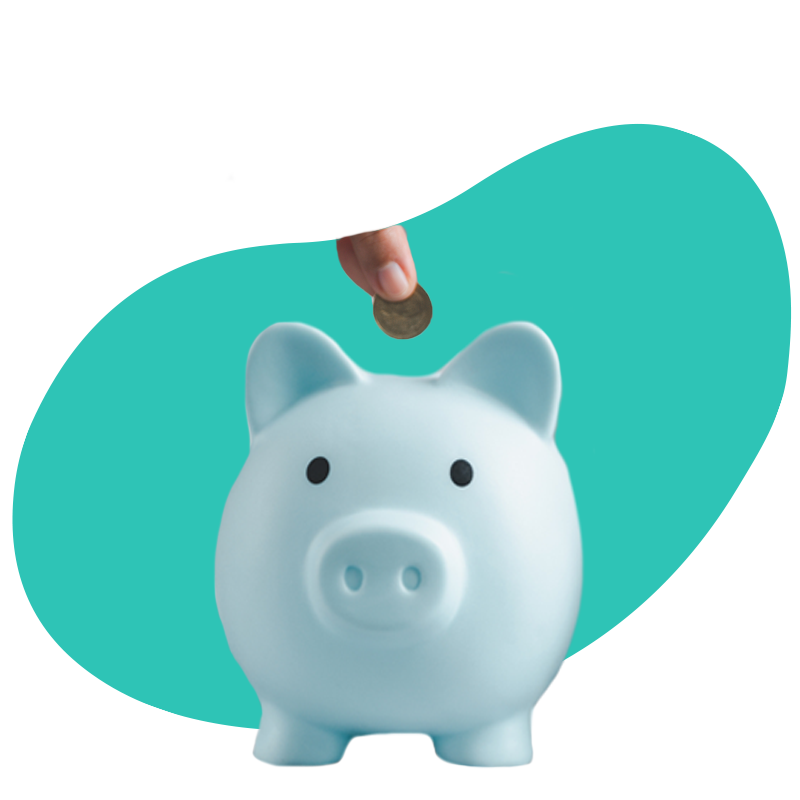 piggy bank for fintech hero