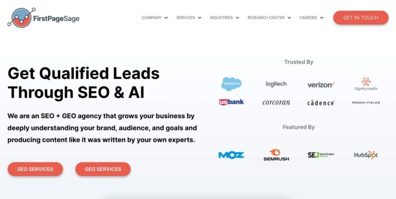 first page sage home page screenshot