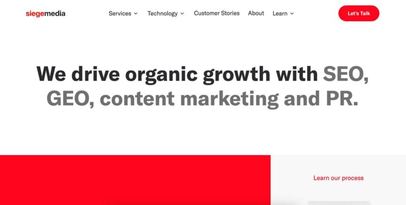 siege media home page screenshot