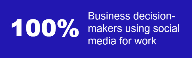 100% Business decision-makers who use social media for work purposes