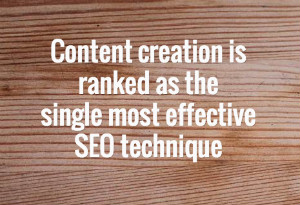 Content creation is ranked as the single most effective SEO technique